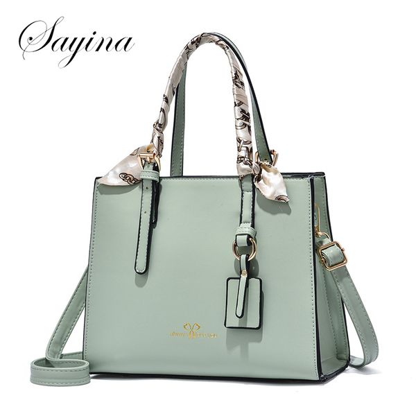 

evening bags elegant ladies shoulder messenger bag simple pu lether square fashion women large capacity silk scarf handbag 230412