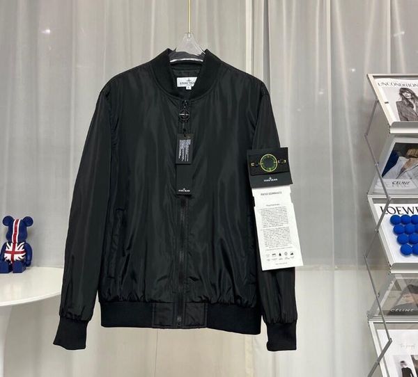 

st630 simple embroidery baseball jackets zipper men designer jacket spring mens coats, Black;brown