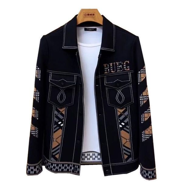 

br666 spring plaid jackets long sleeve men designer jacket mens coats, Black;brown