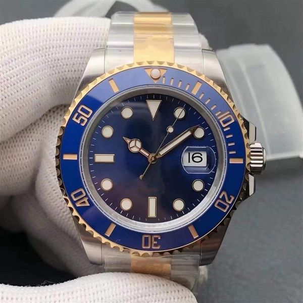 

40mm aaa men's automatic mechanical watch mens classic watches men stainless steel buckle sport waterproof busi232v, Slivery;brown