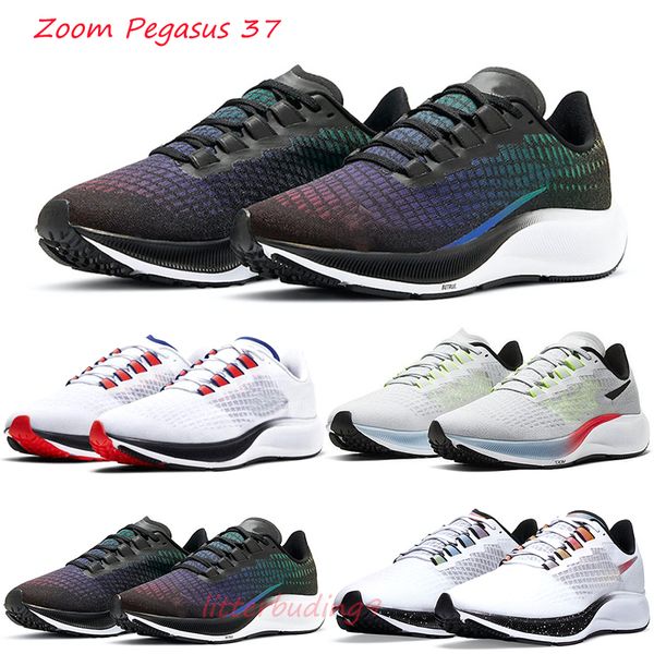 

designer casual shoes new zoom pegasus 37 sport betrue white multi-color crimson pure platium luxury sneakers shoe with box