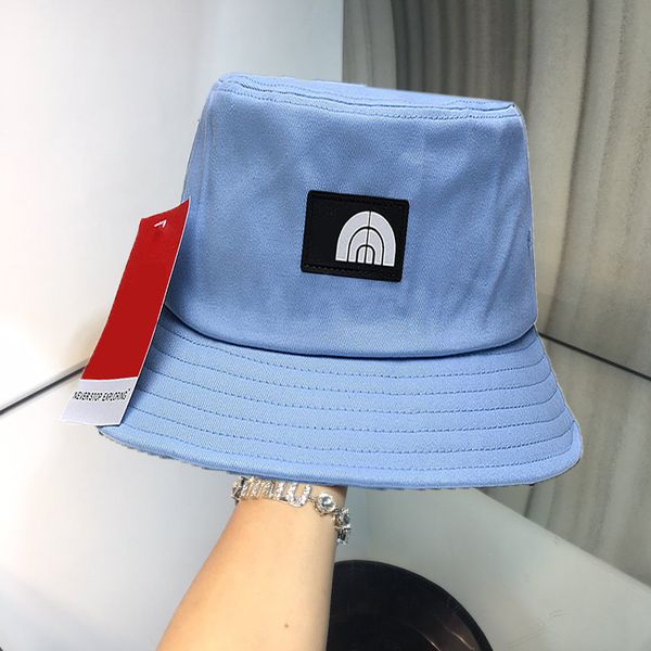 

designer hat 2023 new bucket hat breathable linen bucket hat womens korean version spring and summer sunscreen sunshade solid color inverted, Blue;gray