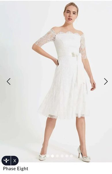 

evett bridal wedding dress, size 10, brand new with tahs ivory / cream, White