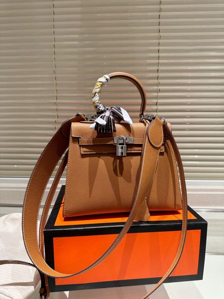 

new cute handbags brand soft leather handbag ladies handbag cowhide palmprint fashion shoulder bag gift scarf silver lock pendant with gift