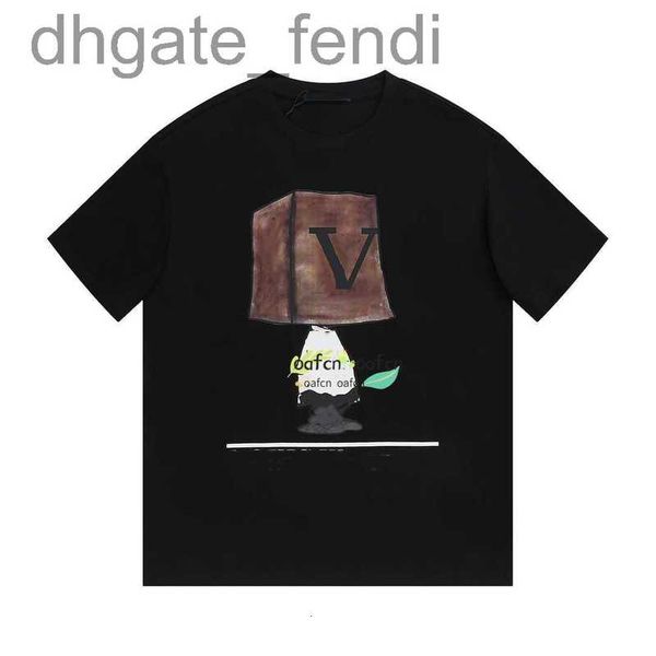 

men's t-shirts designer23ss men's t-shirt designer casual women's shirt street brick people's letter dress crew neck sho, White;black