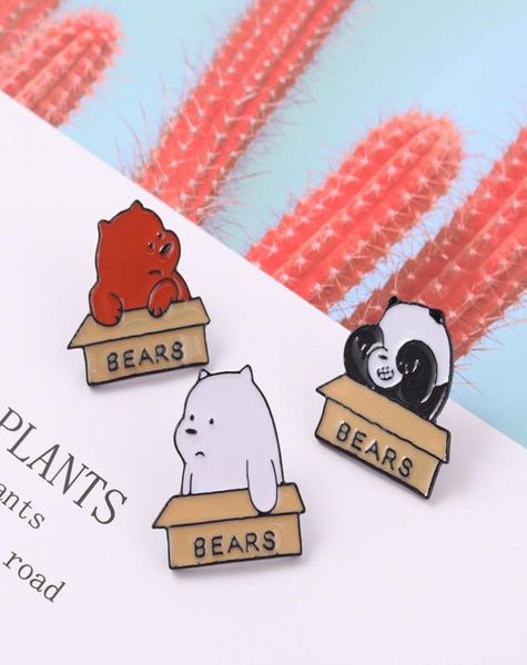 

customized cartoon animal alloy brooch exquisite lovely panda enamel pin badge clothing accessories man women fashion enamel jewel7682778, Gray