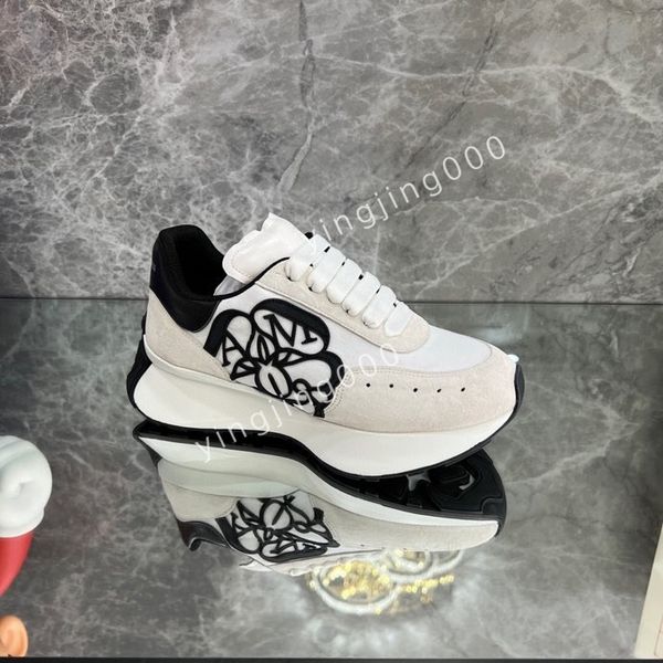 

2023new men designer sneakers brand sneakers designer trainers women man casual shoes real leather, Black