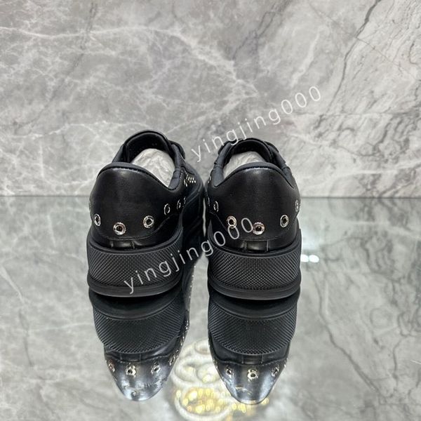 

2023new mens fashion designer sneakers brand sneakers designer trainers womens mans casual shoes real leather, Black