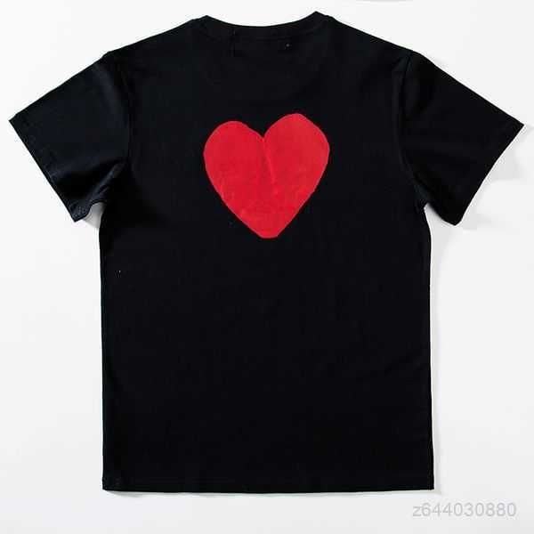

men's t-shirts play fashion mens designer red heart shirt casual tshirt cotton embroidery short sleeve summer t-shirt 1 q24g, White;black