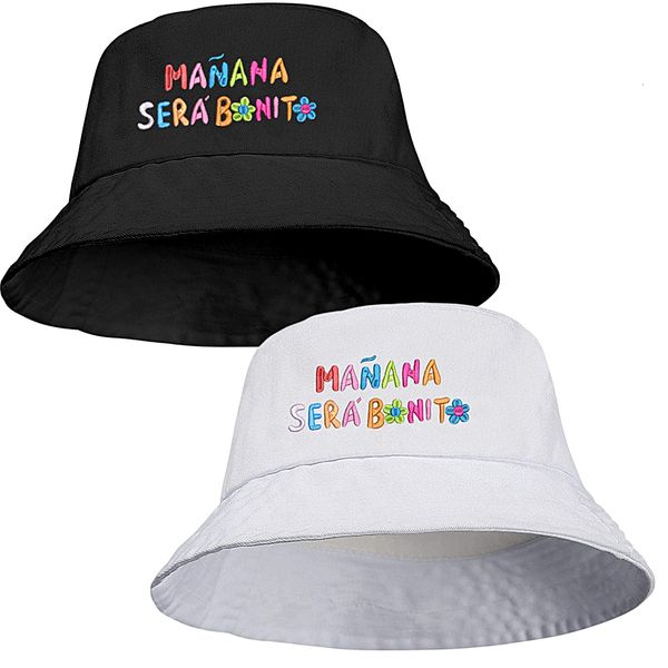 

stingy brim hats embroidered manana sera bonito bucket hat karol g fisherman hats breathable couple hat woman visors caps 230411, Blue;gray