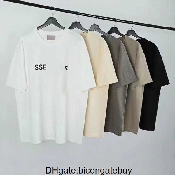 

summer mens t-shirts ess shirts short sleeve tee designer for men tshirts essentail casual letter asian size, White;black