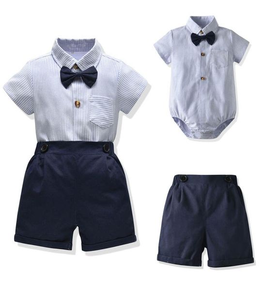 

ins summer baby boys suits newborn outfits short sleeve rompersshorts 2pcsset baby boy clothes baby infant boy designer clothes 9392232, White