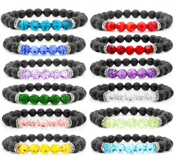 

natural black lava stone crystal beads bracelet diy aromatherapy essential oil diffuser bracelet for women9854106