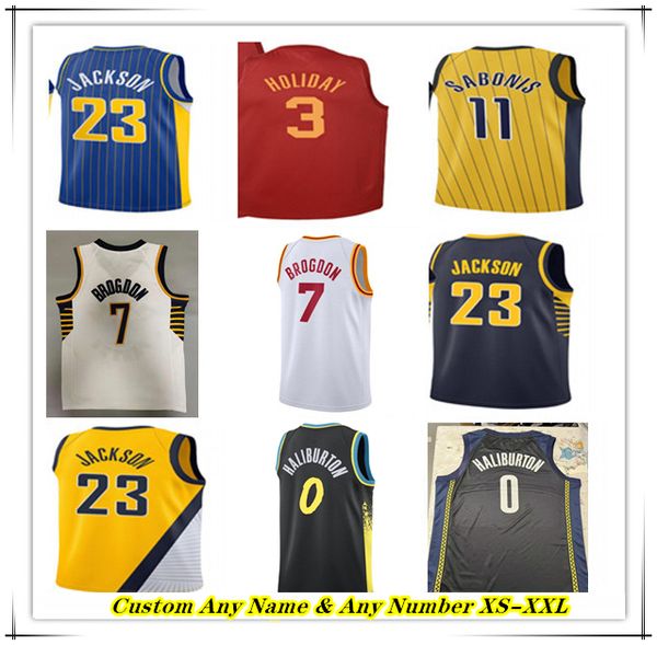 

Hot Printed Tyrese Haliburton PACER City Edition Basketball Jersey Myles Turner Bennedict Mathurin Buddy Hield Aaron Nesmith Jalen Smith Bruce Brown Reggie Miller, Yellow