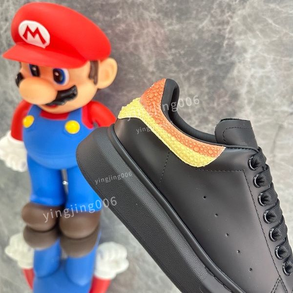 

designer brand mens women sneakers womens casual shoes platform loafers trainers black leather shoes chunky round head sneaker2023