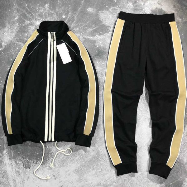 

style streetwear ggity set men mens hiphop tracksuits clothing fashion autumn jackets winter sportwear suits coat jogger pants 3 styles, Gray