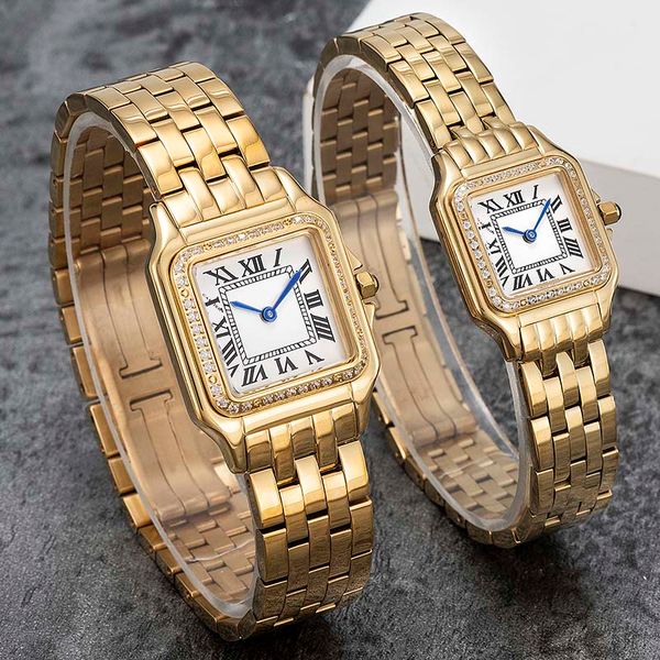 

2023 aaa elegant fashion men's and women's watches stainless steel strap imported quartz movement waterproof, Slivery;brown