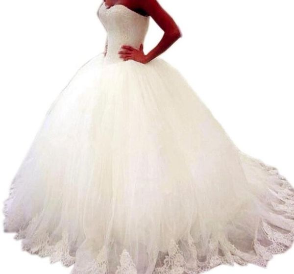 

lace ball gown wedding dresses 2019 princess wedding gowns vestido de novia 2018 bridal gowns corset wedding dresses8346853, White