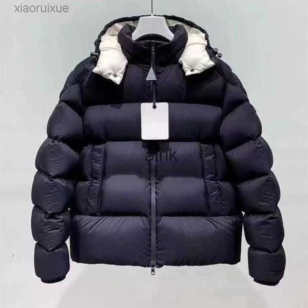 

man jacket down parkas classic casual winter coats outdoor feather keep warm doudoune homme coat outerwear hooded cold protectionljdb, Black