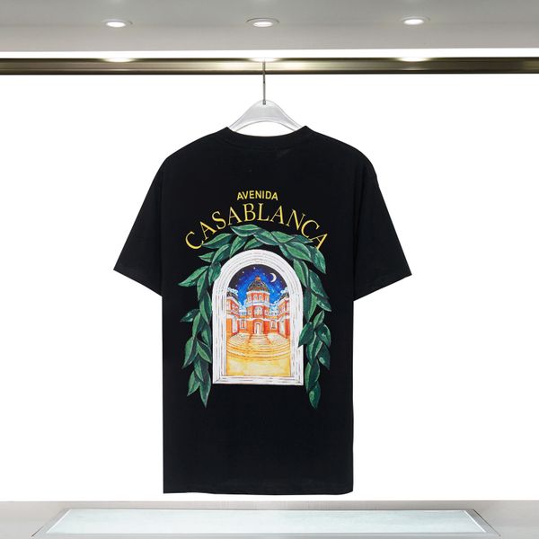 

casablanca t shirt men designer shirts casablanc wear summer round neck sweat absorbing short sleeves outdoor breathable cotton tees us size, White;black