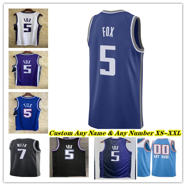 

Printed De'Aaron Fox Basketball Jersey Domantas Sabonis Malik Monk Keegan Murray Harrison Barnes Kevin Huerter JaVale McGee Jason Williams Webber KING City Edition, Men black