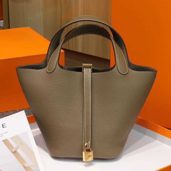 

herms picotin bags women's handbags leather vegetable basket women's bag versatile bucket bag handbag 2023 new large capacity text