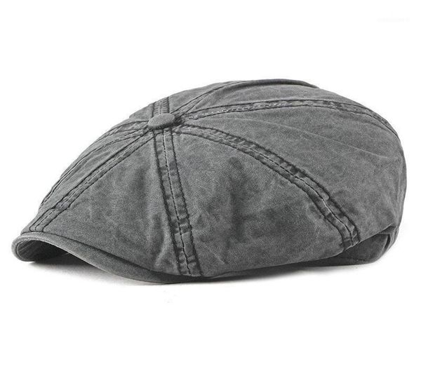 

berets ltow casual eightblade cap octagonal hats for men sboy caps painters cotton herringbone flat gavroche2194172, Blue;gray
