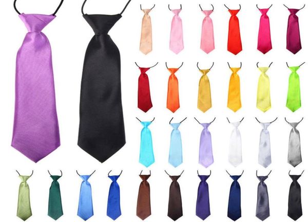 

kids necktie adjustable elastic neck tie the necktie baby accessories solid color casual ties for children multi solid colors9753894, Red;brown