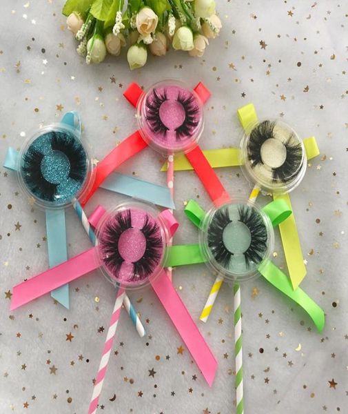 

custom lollipop packaging box 25mm mink lashes 100 handmade full strip eyelash dramatic thick mink eyelashes6542345