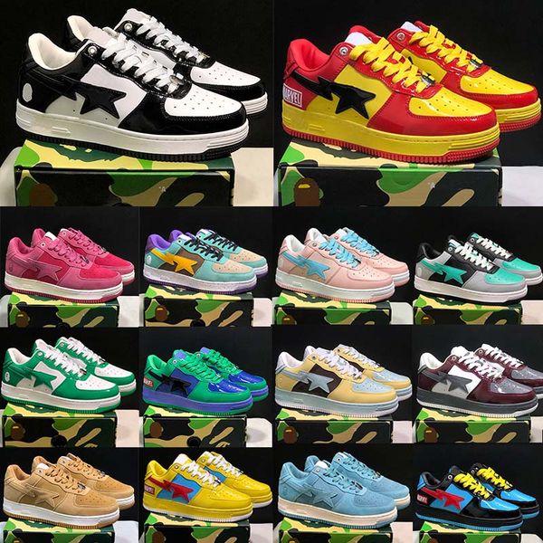 

2023 sta running shoes for men women sk8 low abd camo stars white green orange red black yellow outdoor sneakers eur 36-45