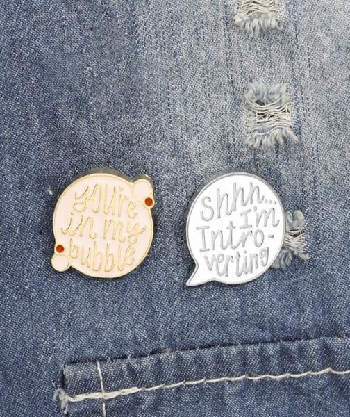 

japanese style cartoon round letter brooch pins enamel funny metal brooches for girls gift jewelry badges bag clothes accessories 4670223, Gray