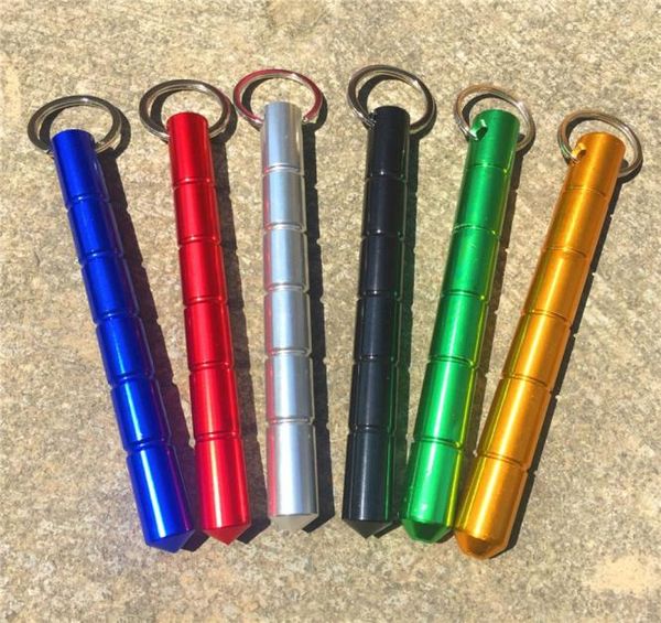 

solid self defense keychain rings weapons keyrings metal tactical tool fashion women mens portable pencil design car key chains ac1346570, Slivery;golden