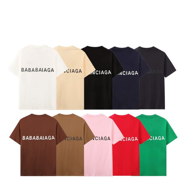

men's t-shirts designer shirt fashion luxury short sleeve t-shirt round neck cotton letter classic short sleeve t-shirt couple models c, White;black