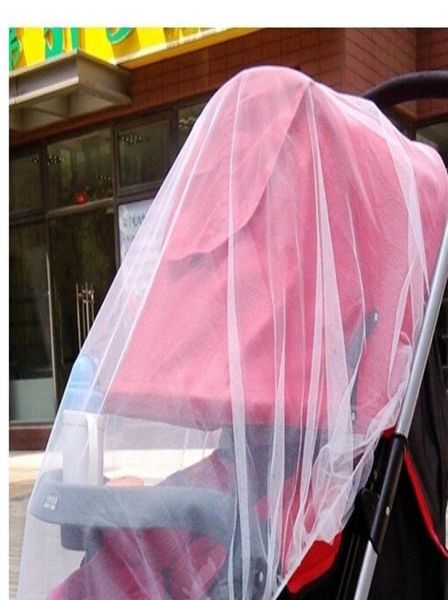 

fashion white baby children buggy pram pushchair mosquito net fly midge insect bug cover stroller protector6546116