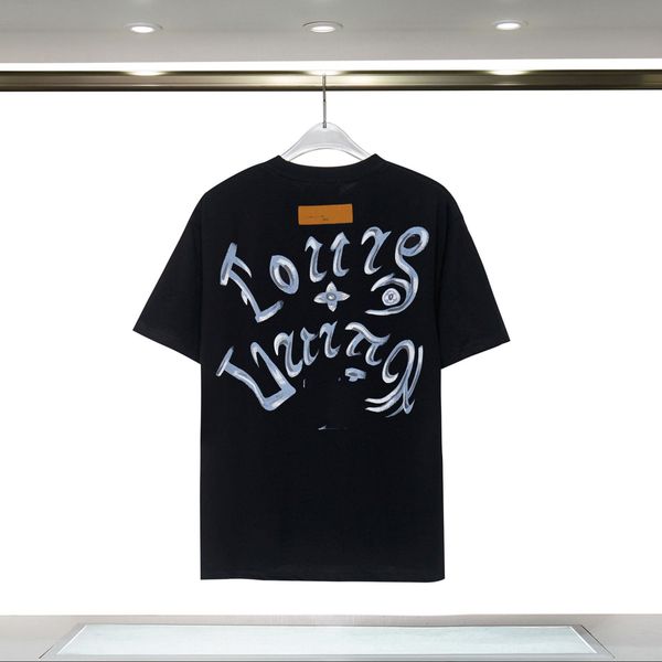

2023 mens designer t shirt man womens tshirts designer with letters print short sleeves summer shirts men loose 100% cotton short tees s-2xl, White;black