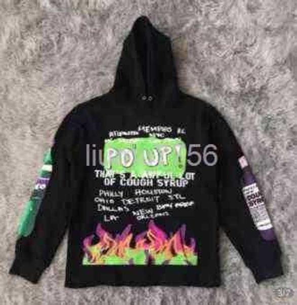 

femme hoodie homme pullover men women foaming printing hoodie 2020fw hoody sweatshirts t220802 4dkg, Black