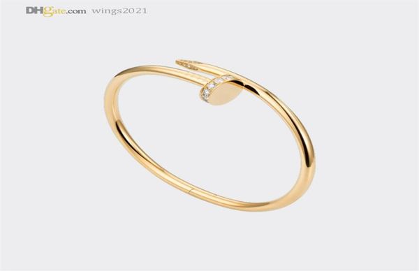 

bangle classic nail bracelet carti bracelets designer for women diamonds gold bracelet luxury jewelry titanium steel goldplated n5028140, Black