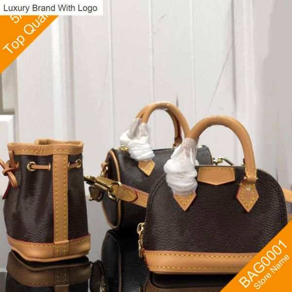 

bag handbags shoulder bags bucket bags three in one nano speedy fashion super mini alma drawstring women m81266 soft leather light weight ca, Black