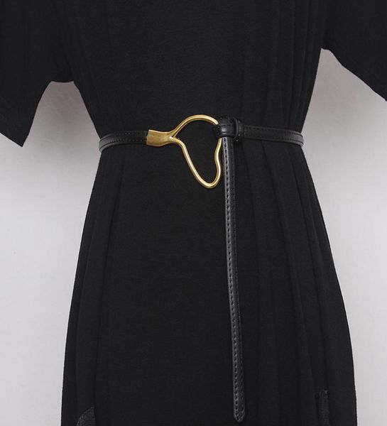

long cow leather selftie belt waistband women vintage metal clasp buckle waist belt women winter dress genuine leather belt new7387374, Black;brown