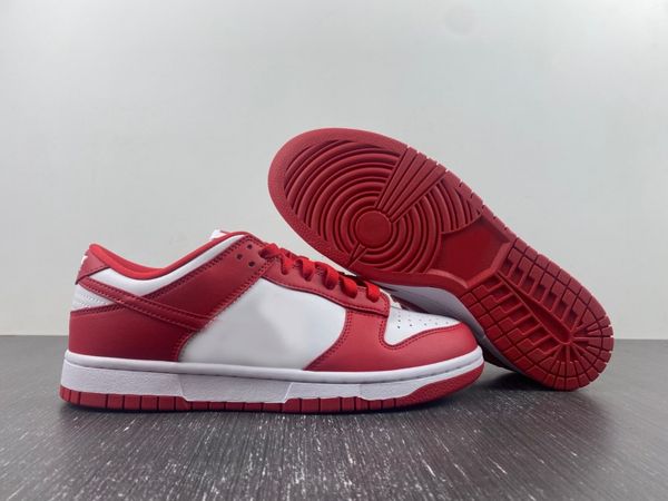 

authentic running shoes skateboard low white university red cu1727-100 outdoor sports sneakers with original box 36-47.5, Red;white