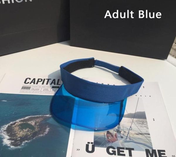 

women summer uv protection sun visor plastic hat golf sport headband cap women039s sunhat wide brim hats3468401, Blue;gray