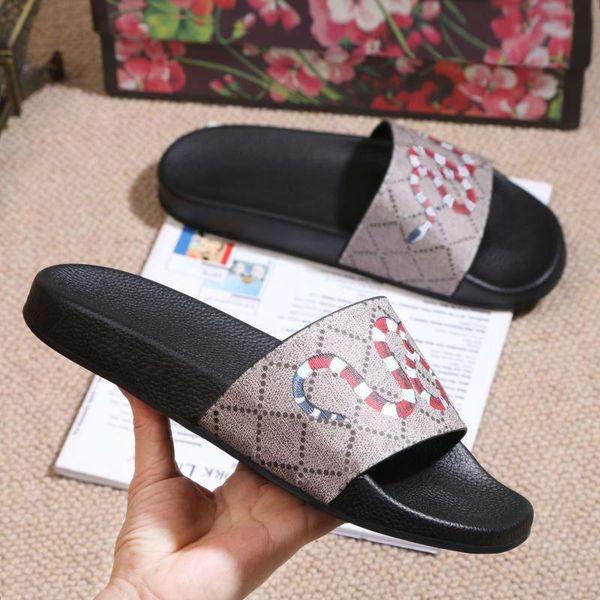 

new designer leather ladies sandals summer flat slippers men and women cute pattern slippers fashion beach big head slippers 2023, Black