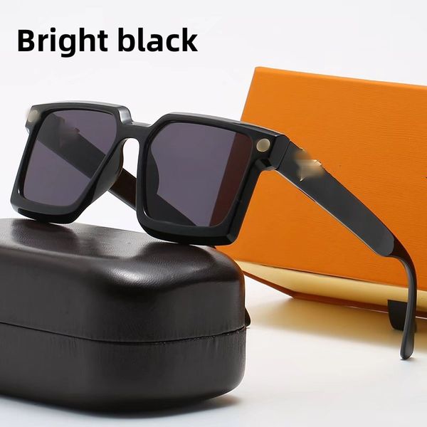 

l6929 piece fashion sunglasses glasses sunglasses designer men's ladies brown case black metal frame dark lens, White;black