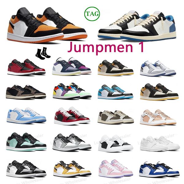 

jumpman 1 desinger low casual sneakers shoes 1s basketball for men women wolf grey unc fragment gym red game black bred white paris panda