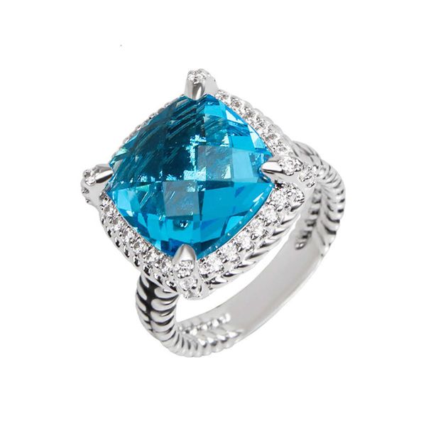 

Classic DY ring jewelry designer top fashion accessories popular 14MM square cable button style ring DY Jewelry Accessories High quality Christmas gift jewelry