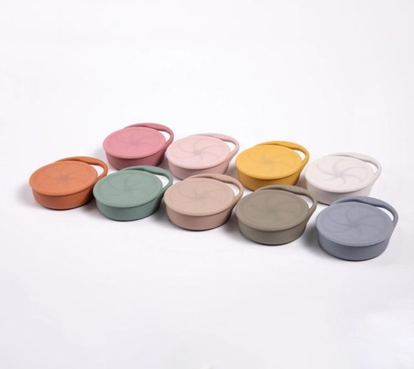 

collapsible food grade silicone snack cups for toddlers nontoxic bpa snack catcher baby snack container with silicone lid ki3438260