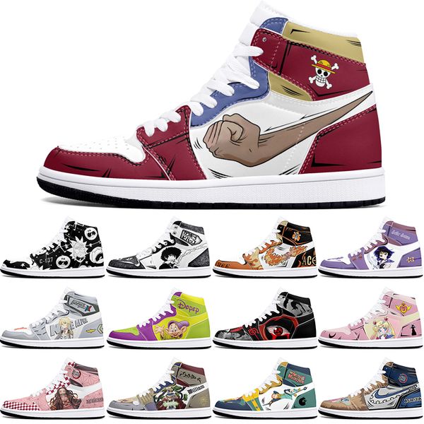

New diy classics customized shoes sports basketball shoes 1s men women antiskid anime fashion customized figure sneakers 0001R03J