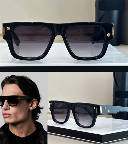 

new fashion design men's square sunglasses 418 plate frame simple and generous style outdoor uv400 protective glasses, White;black