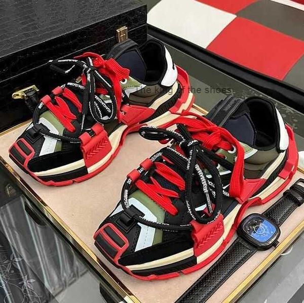 

designer with box brand dg casual shoes sneakers classic dad shoes 5862 fashion atmosphere outdoor street letters pure black non-slip tpu ou