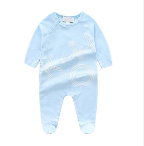 

newborn baby rompers footies girls and boy long sleeve spring 100 cotton clothes brand letter romper children ourfit9663863, Blue